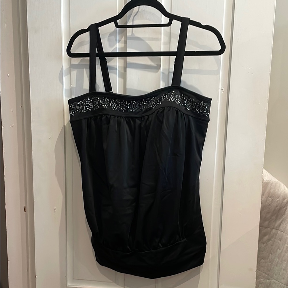 Swimsuits For All Black Tankini Top